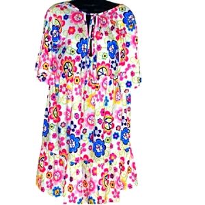 - - SHEILAY PEACE AND FLOWER POWER DRESS NWOT